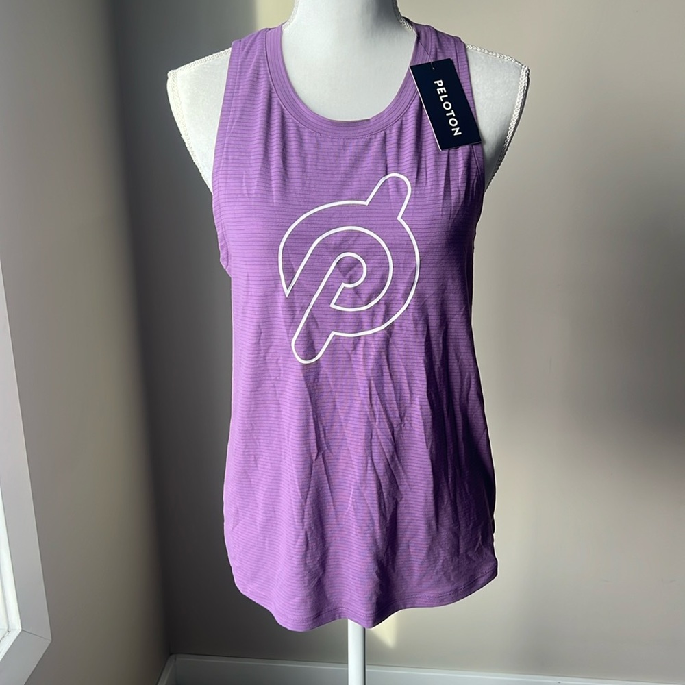 Peloton Purple Splice Back Cinch Tank